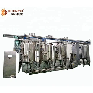 industrial food blending heating juice and jam buffer tank cip washing systems