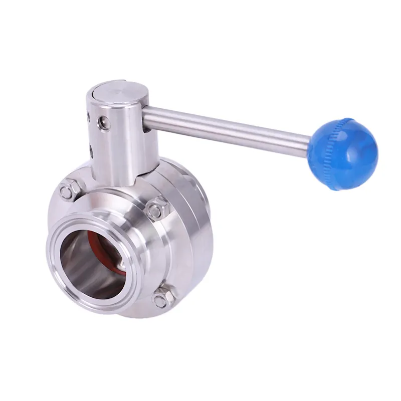 Stainless steel high performance worm gear operation flange type butterfly valve