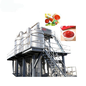 Industrial high efficient vacuum chiller jam concentrator forced falling rising film evaporator