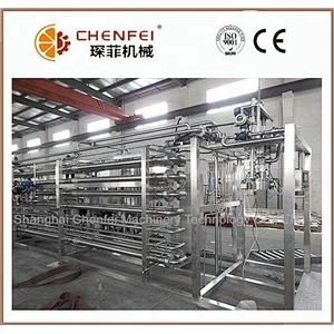 Tubular milk  juice tube in tube pasteurization sterilizer machine