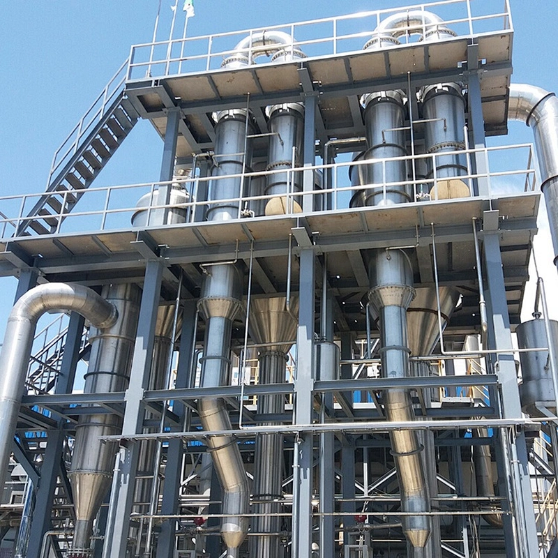 industrial fruit and vegetables juice jam pulp single three effect forced circulation vacuum evaporator concentrator