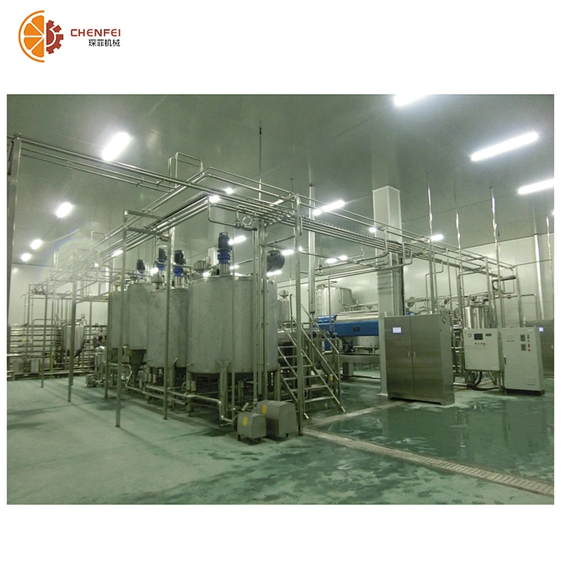 industrial food blending heating juice and jam buffer tank cip washing systems
