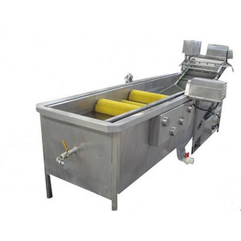 Air bubble industrial tomato brush washer vegetable washing machine
