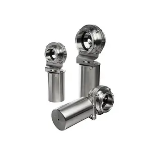 Sanitary Stainless Steel tri clamp Butterfly Valve with Pneumatic Actuator