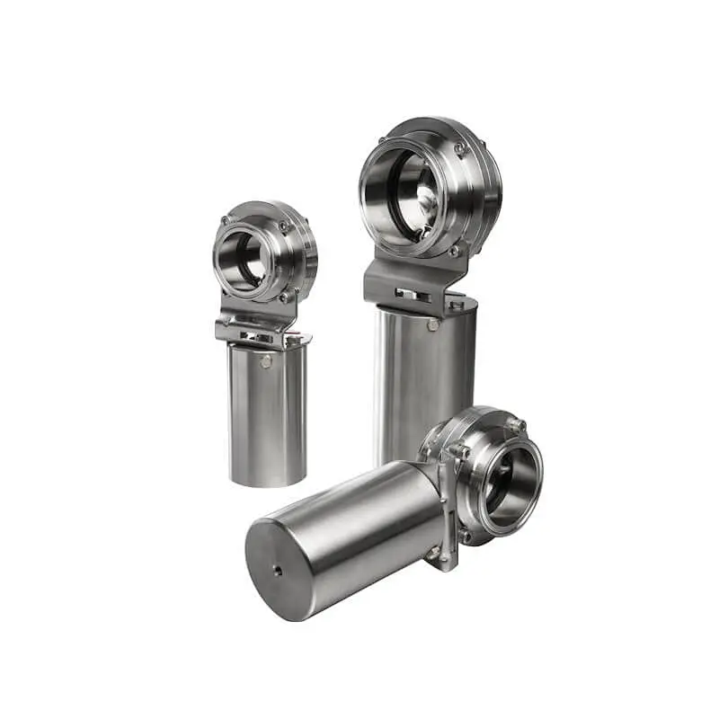 Sanitary Stainless Steel tri clamp Butterfly Valve with Pneumatic Actuator