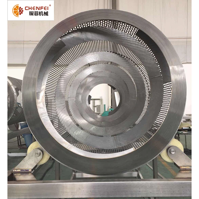 Water saving drum washer for food processing line