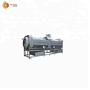Water saving drum washer for food processing line