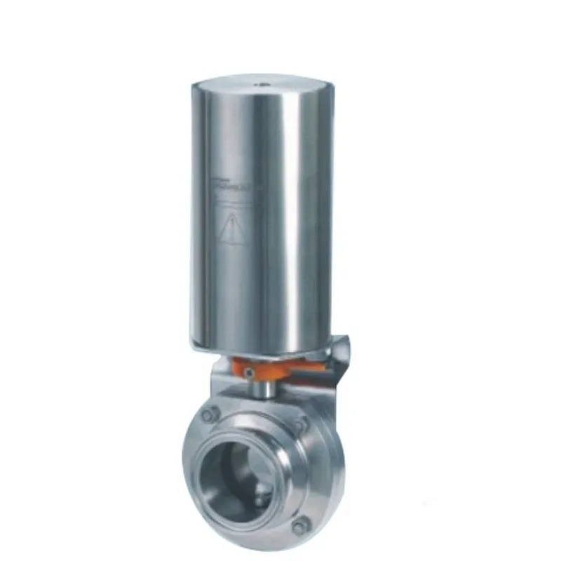 Sanitary Stainless Steel tri clamp Butterfly Valve with Pneumatic Actuator