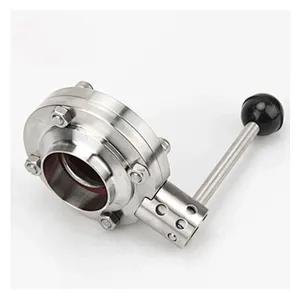 Stainless steel high performance worm gear operation flange type butterfly valve