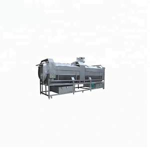 Water saving drum washer for food processing line