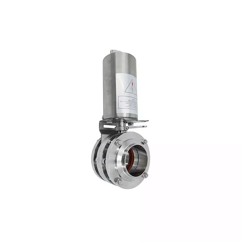 Stainless Steel Pneumatic Food Grade Sanitary Welded Clamped Threaded Butterfly Valve