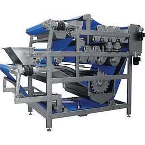 High strength belt press for food processing line