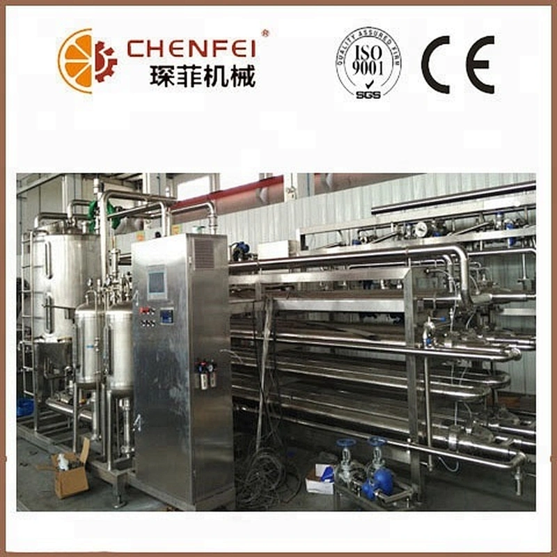 Tube in tube sterilizer food and fruit milk tube sterilizing machine