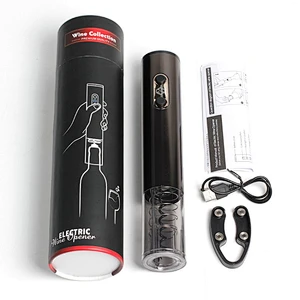 Chrome Black Rechargeable Electric Wine Opener