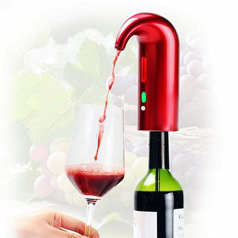 Red Electric Wine Aerator & Dispenser