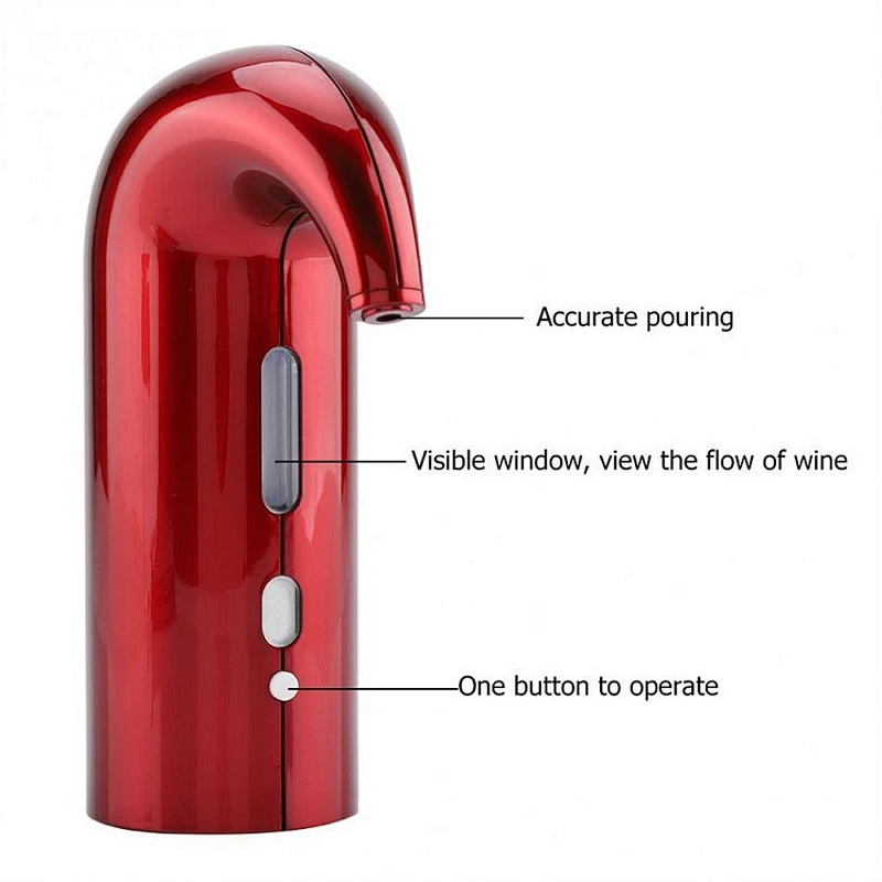Red Electric Wine Aerator & Dispenser