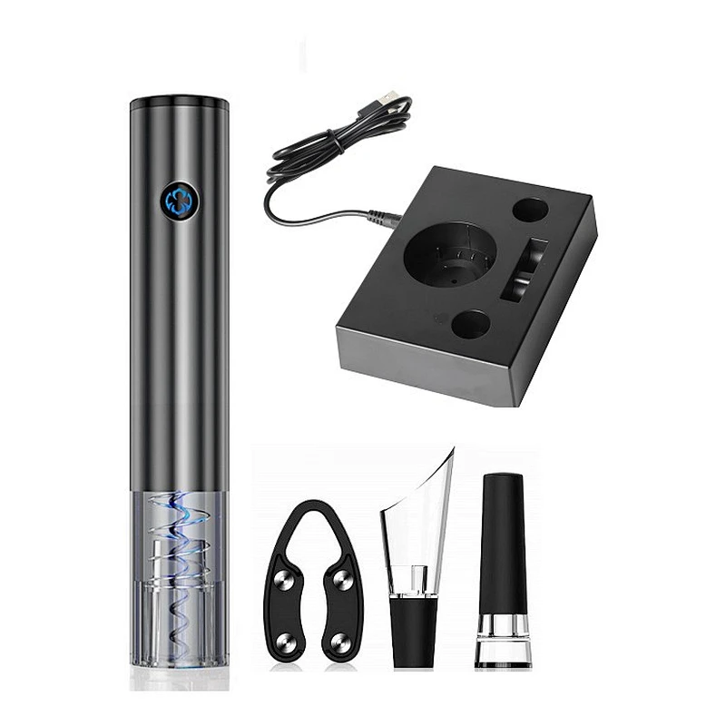 One-touch Electric Wine Opener Gift Set with Charging Base