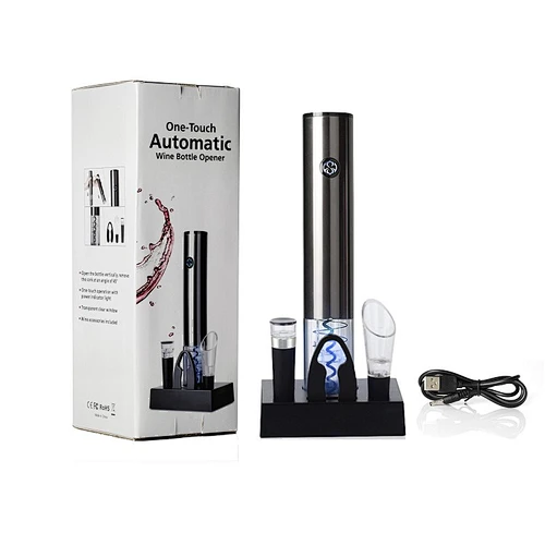 One-touch Electric Wine Opener Gift Set with Charging Base