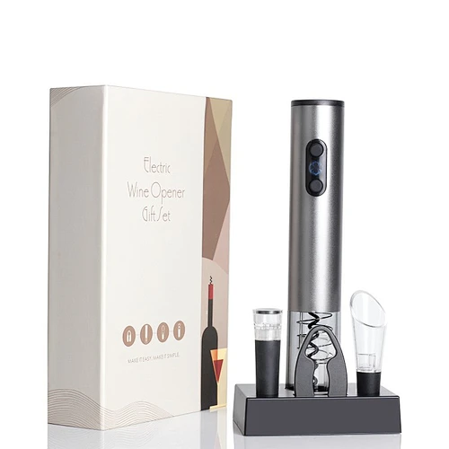 Electric Wine Opener Gift Set with Charging Base