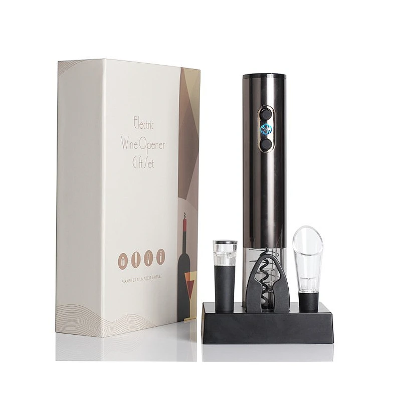 Electric Wine Opener Gift Set with Charging Base