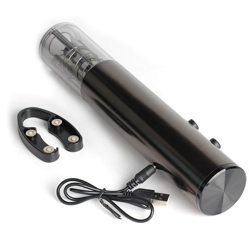 Chrome Black Rechargeable Electric Wine Opener
