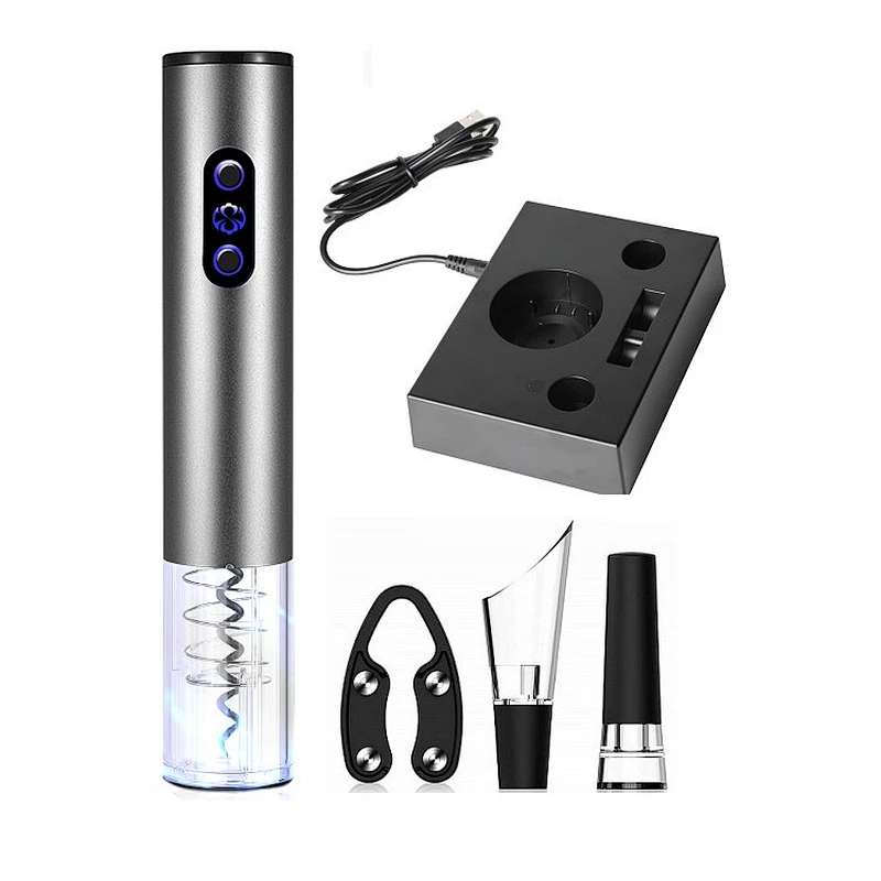 Electric Wine Opener Gift Set with Charging Base