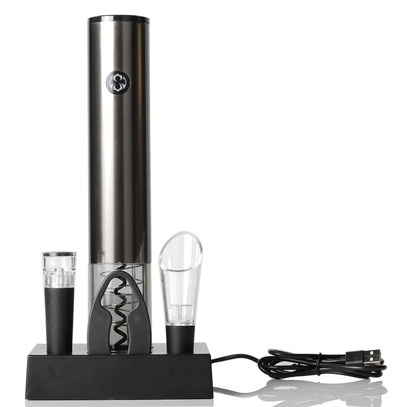 One-touch Electric Wine Opener Gift Set with Charging Base