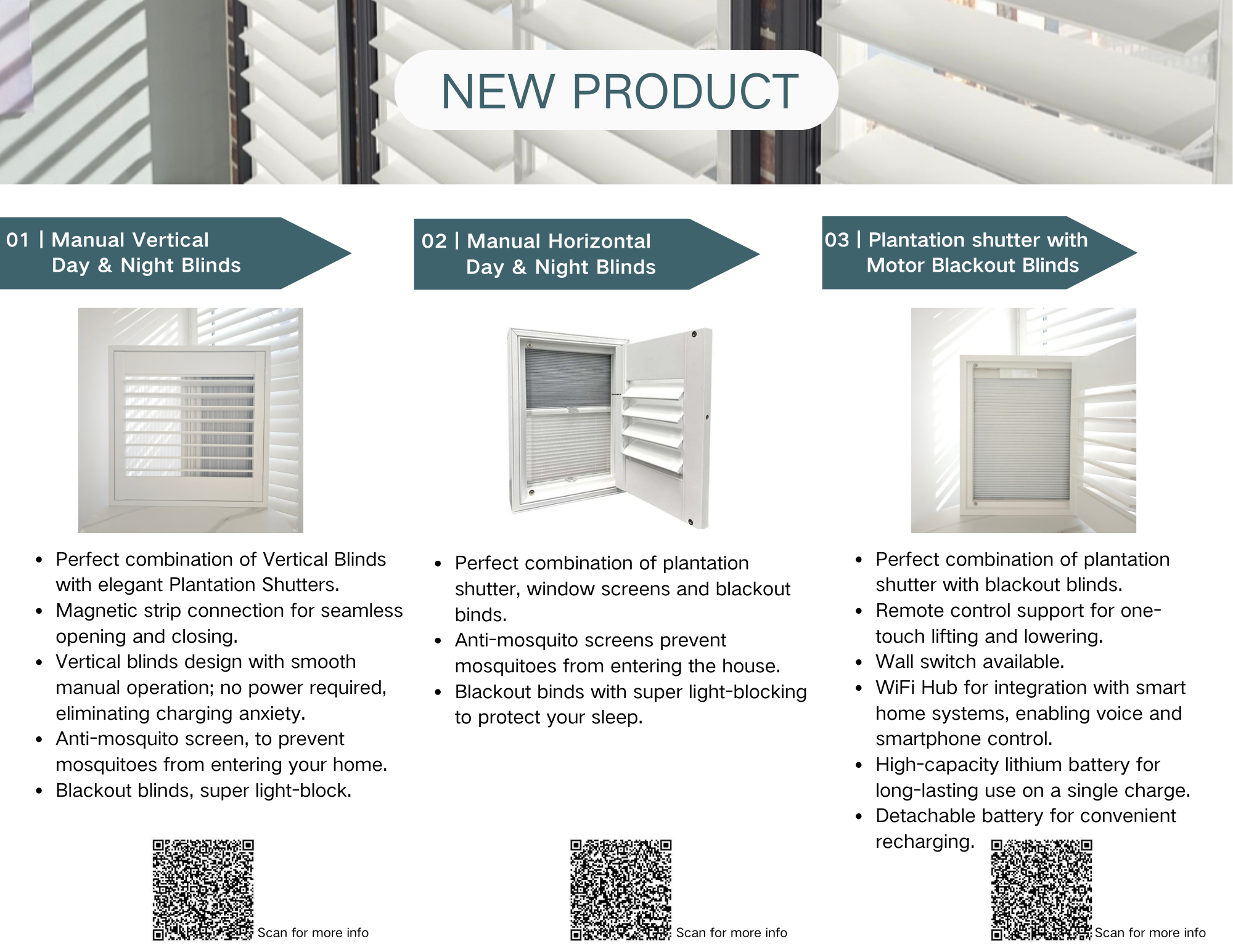 Manual Horizontal Day and Night Blinds