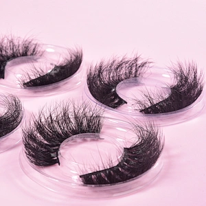 Factory Wholesale 3D Faux Mink Eyelash Custom Label Dramatic Fluffy Eyelashes Full Strip Cruelty Free Lashes With 7 pairs