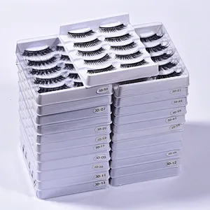 2022 New Factory Wholesale 3D 5D False Eyelashes Faux Mink Natural Long False Eyelashes With 5 Pairs