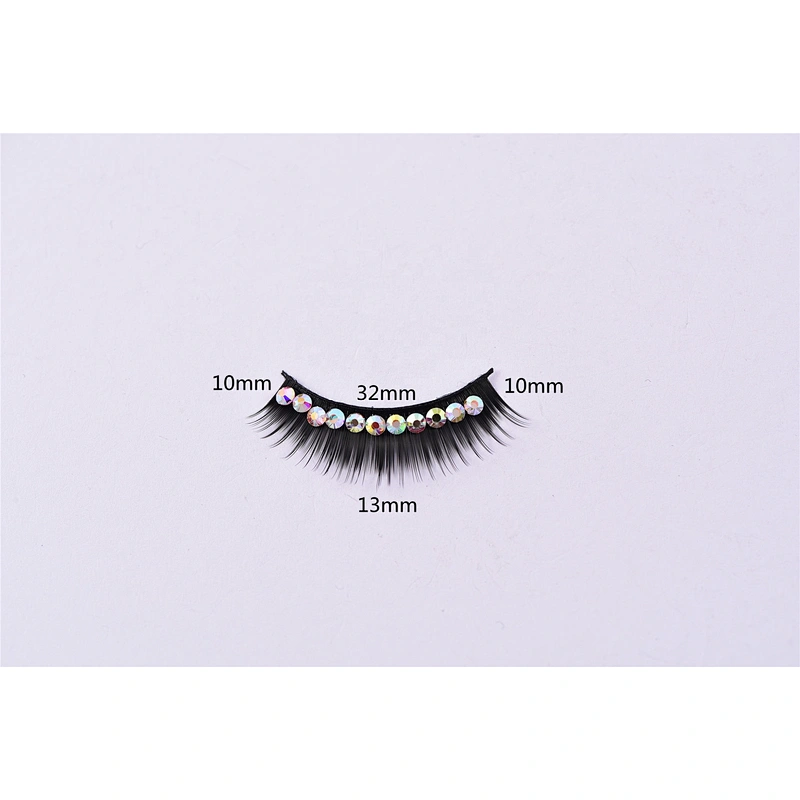 5 Pairs Colorful Glitter Shimmery Synthetic Diamond Jewel  color lash Stage Performance Latin Dance