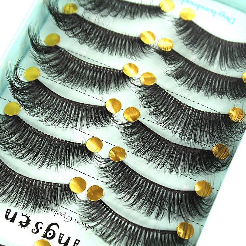 10 ensembles de cils doubles pestanas Naturales bouffées vison cils faux cils pour cils magnétique Beauty