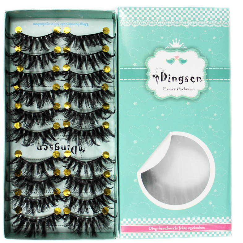 10 ensembles de cils doubles pestanas Naturales bouffées vison cils faux cils pour cils magnétique Beauty
