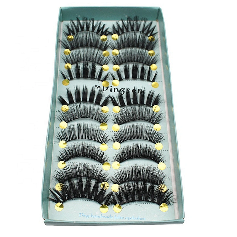 10 ensembles de cils doubles pestanas Naturales bouffées vison cils faux cils pour cils magnétique Beauty