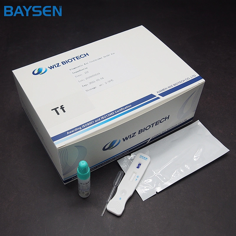 Transferrin Sat blood Test Cassettes Tf Rapid Test Kits