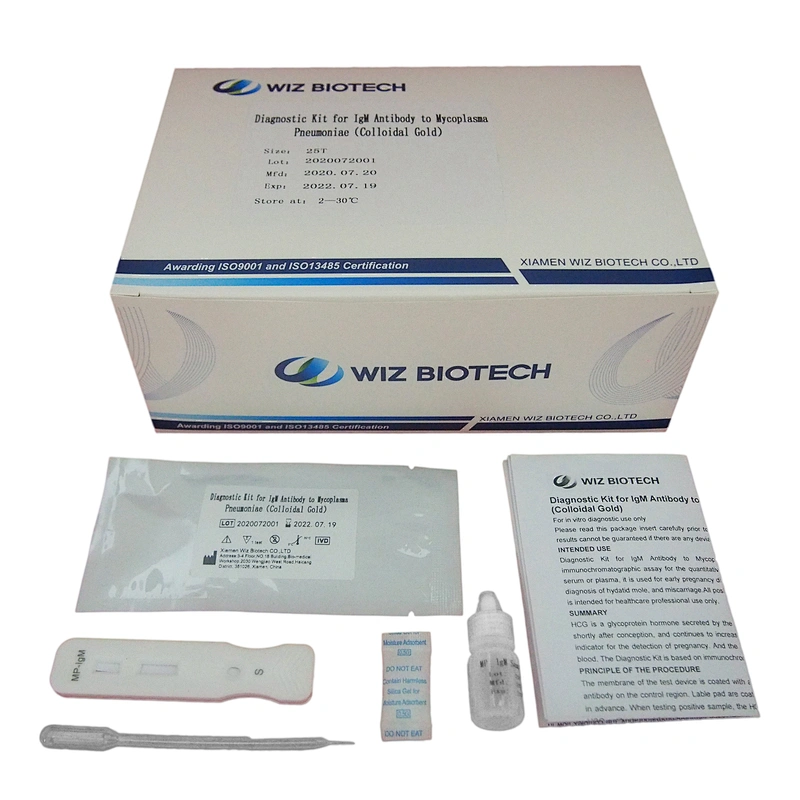 Manufacturer Wholesale price Diagnostic Kit (Colloidal Gold) for  IGM Antibody to Mycoplasma Pneumoniae One Step Rapid Test