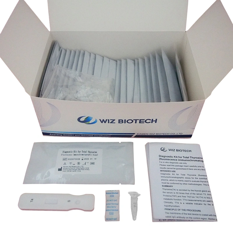 Total Thyroxine Test T4 Rapid Test Kits CE Approved