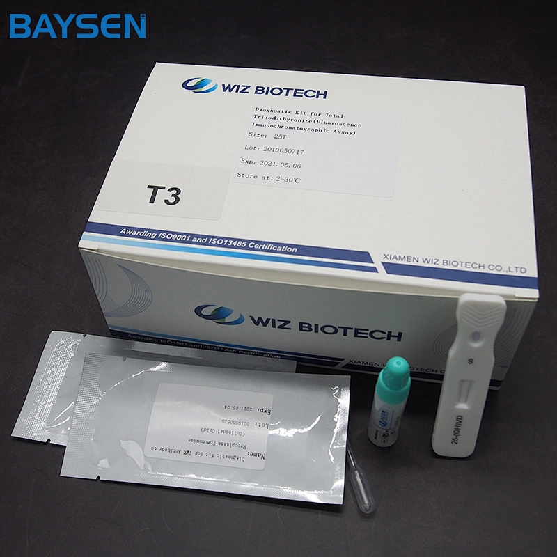 T3 Rapid Test Kit for Total Triiodothyronine fluorescence immunochromatographic assay
