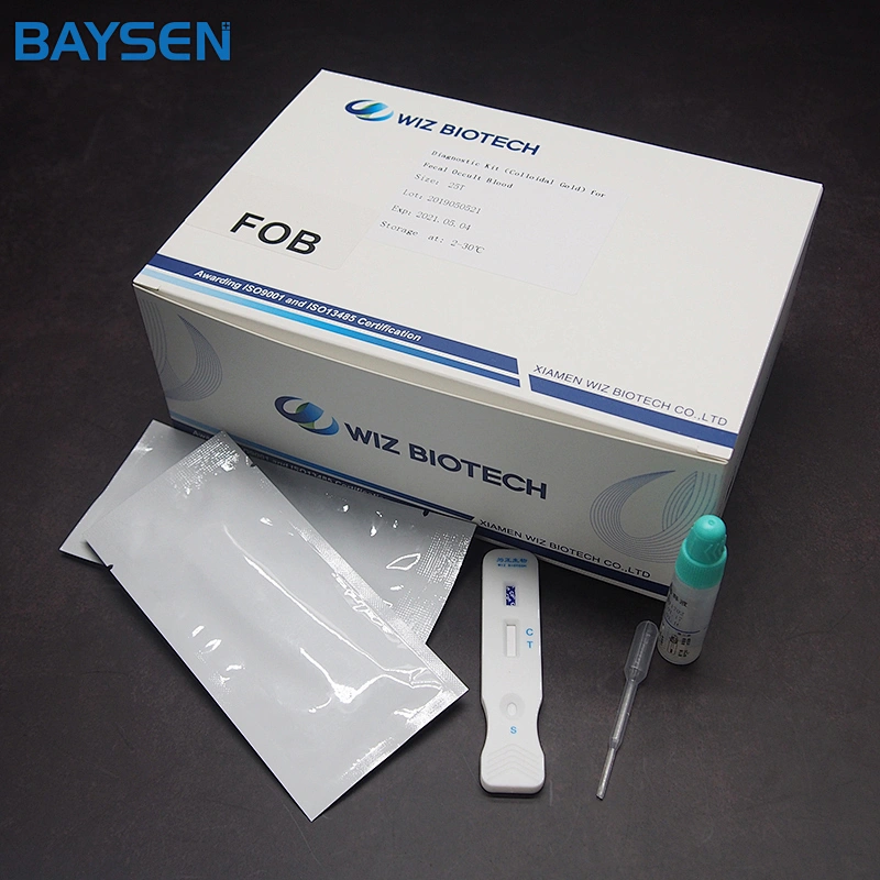 Factory Price Whole Blood Serum FOB Rapid Test, rapid fob test kits for sale