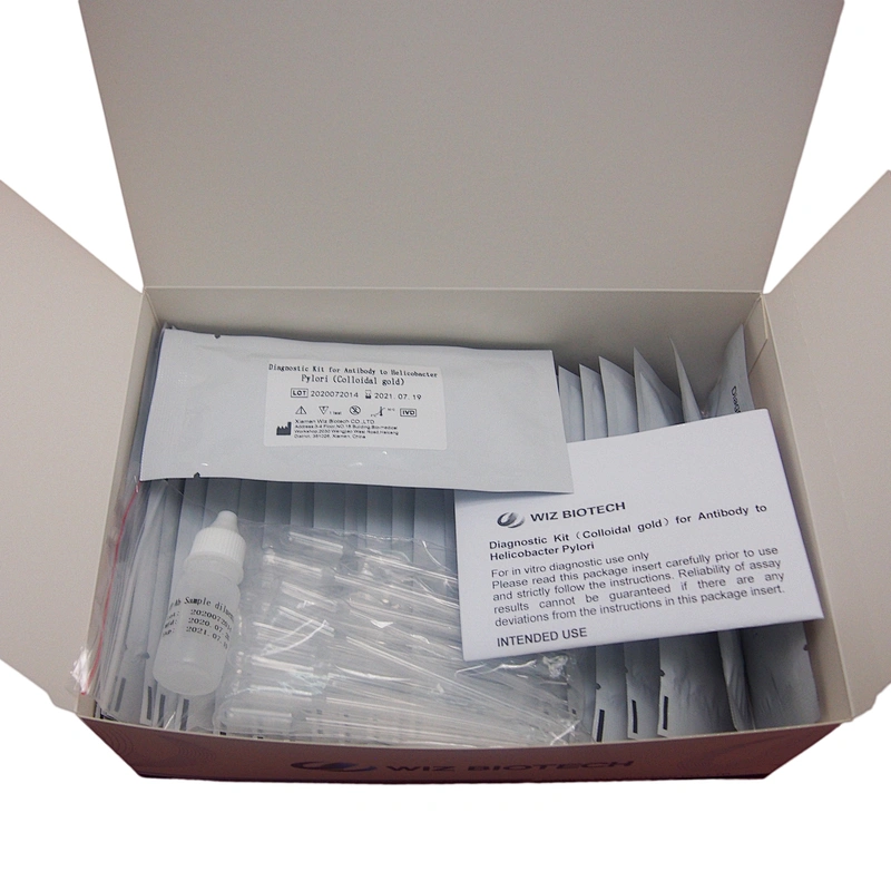 H Pylori Antibody Rapid Test Kit One Step H Pylori Breath Self Test Colloidal Gold