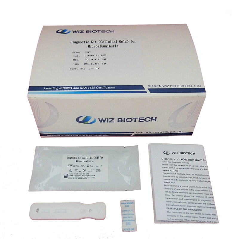 Factory supply the microaluminuria rapid test kit urine rapid test