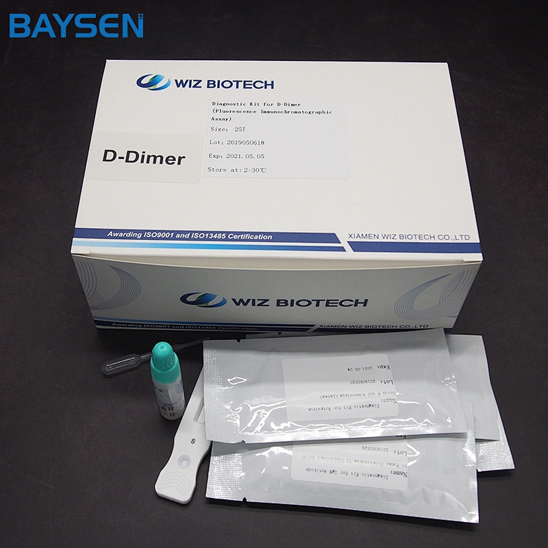 D-Dimer Rapid Test Kit Medical Diagnostic Test Cassette Ce Certificate