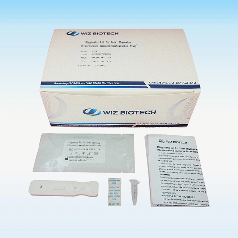 Diagnostic Total Thyroxine Test T4 Rapid Test Kits