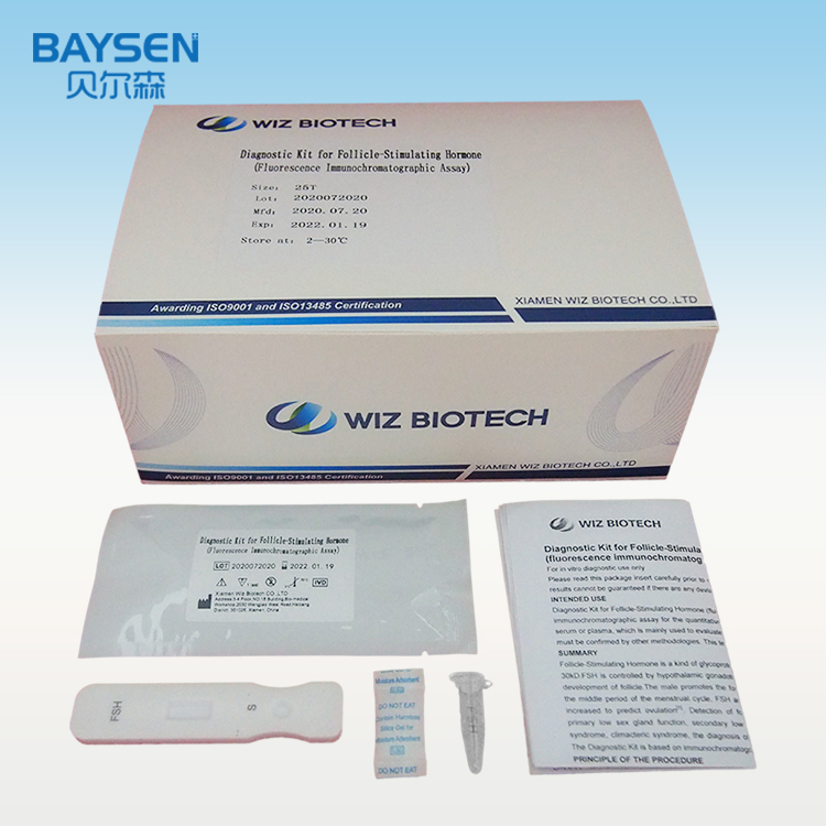 FSH rapid test kit IVD test POCT reagent Quantitative kit ( fluro immune assay)