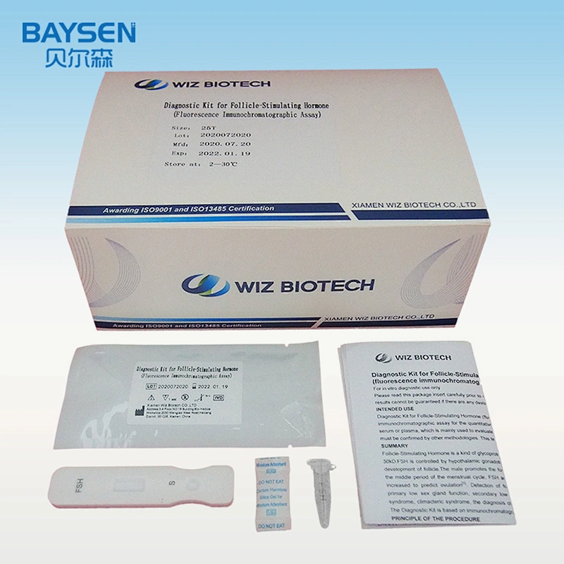 FSH rapid test kit IVD test POCT reagent Quantitative kit ( fluro immune assay)