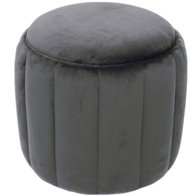 Golden supplier Hot Sale High Quality Living Room Round velvet wooden base stool ottoman for waiting room living room