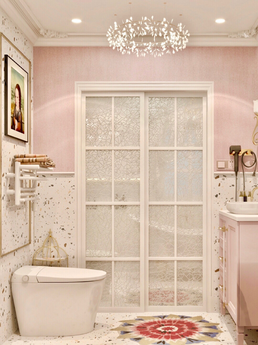 Idéias de banheiro de inspiração francesa - Banho Tona, image size:1080x1440