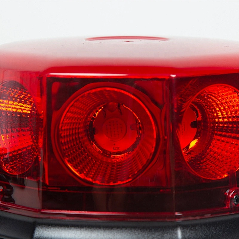 COB 12-24 Volt Amber Mini Led Strobe Roof Top Beacon Light Rotating High Intensity Hazard Emergency Warning Lights Bar for Trucks Vehicles Snow Plow Police Firefighters with Magnetic Base