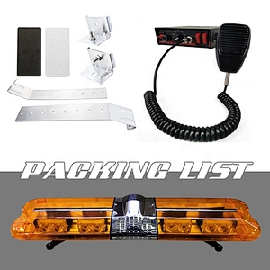 Car roof mounting 120cm strobe amber COB vehicle emergency light bar