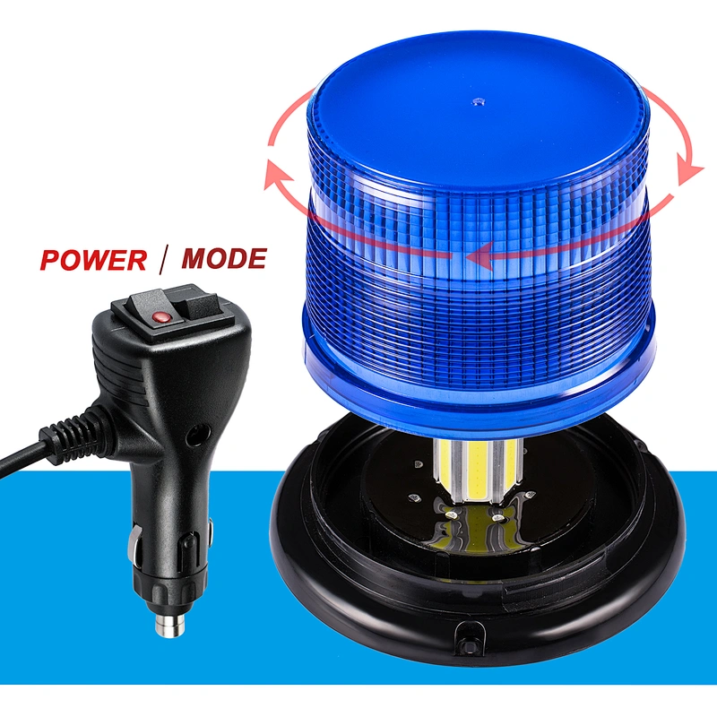 DC12-24V red blue amber rotary led lighting rotating led emergency light for ambulance police mining excavator crane fire truck
